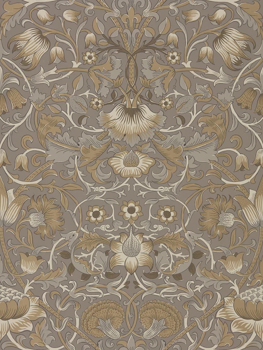 Pure Lodden Taupe/Gold Morris Pure Wallpapers