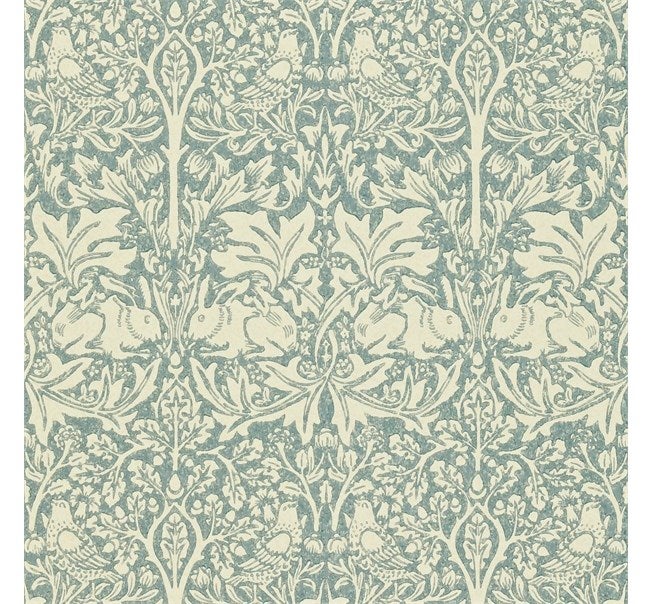 Morris & Co - Brer Rabbit Slate/Vellum Morris and Friends Wallpa