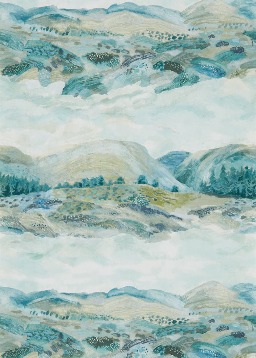 Sanderson - Elysian Whitstable Blue Elysian Wallpapers