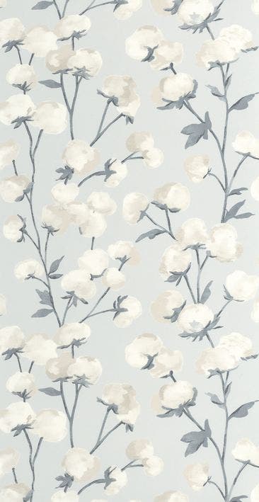 Casadeco - Cotton Flower Bleu Acier Soliflore