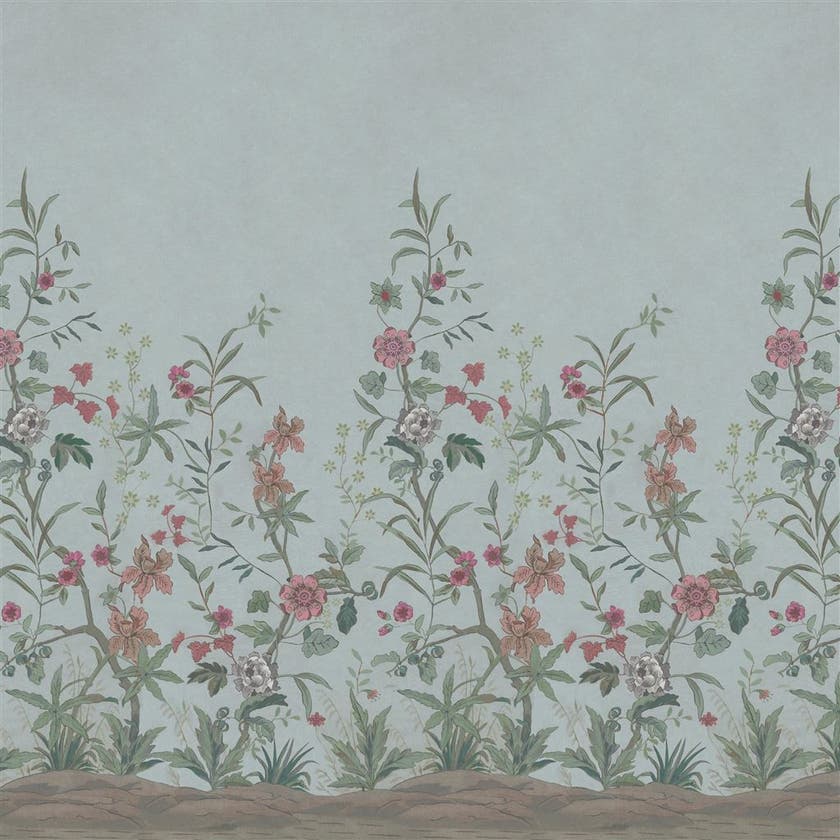 Peacock Toile Scene 3 Picture Book Wallpapers I