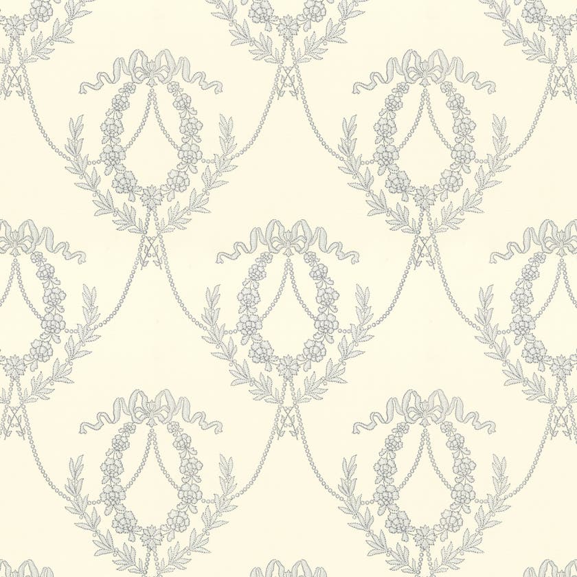 Lim & Handtryck - Hovkonditoriet - Vit/ljusblå x121-41