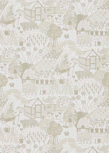 Sanderson - The Allotment Linen Potting Room Wallpapers