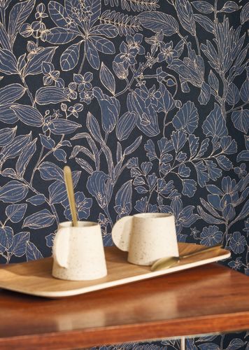 Casadeco - Esquisse Bleu Encre Gardens