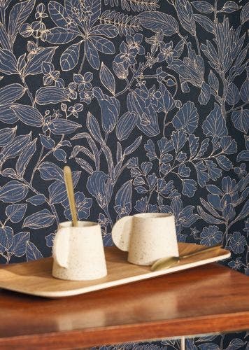 Casadeco - Esquisse Bleu Encre Gardens