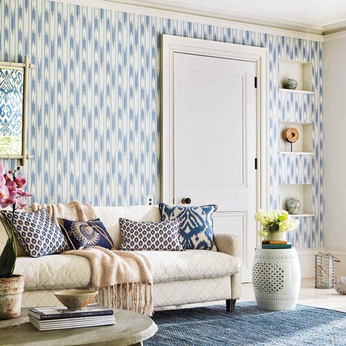 Sanderson - Ishi Indigo Caspian Wallpapers