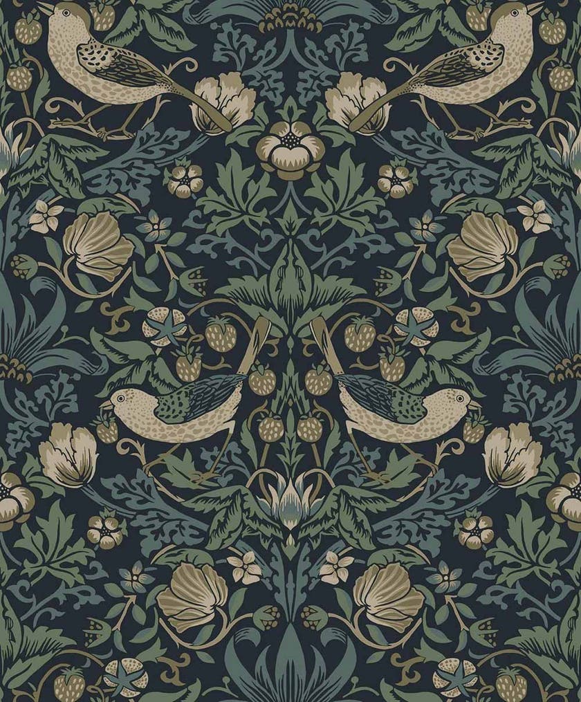 Carma - Peel & Stick Strawberry Garden Blue NW55402