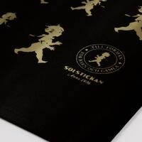 Kökshandduk 50x70 cm Svart/Guld