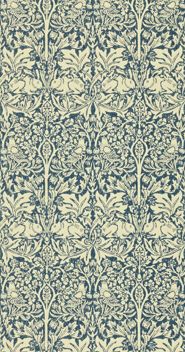 Brer Rabbit Indigo/Vellum Morris and Friends Wallpa