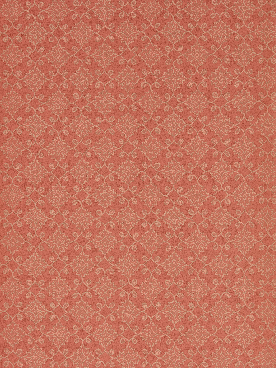 Zoffany - Floral Tracery Deep Salmo Endpapers Wallcoverings