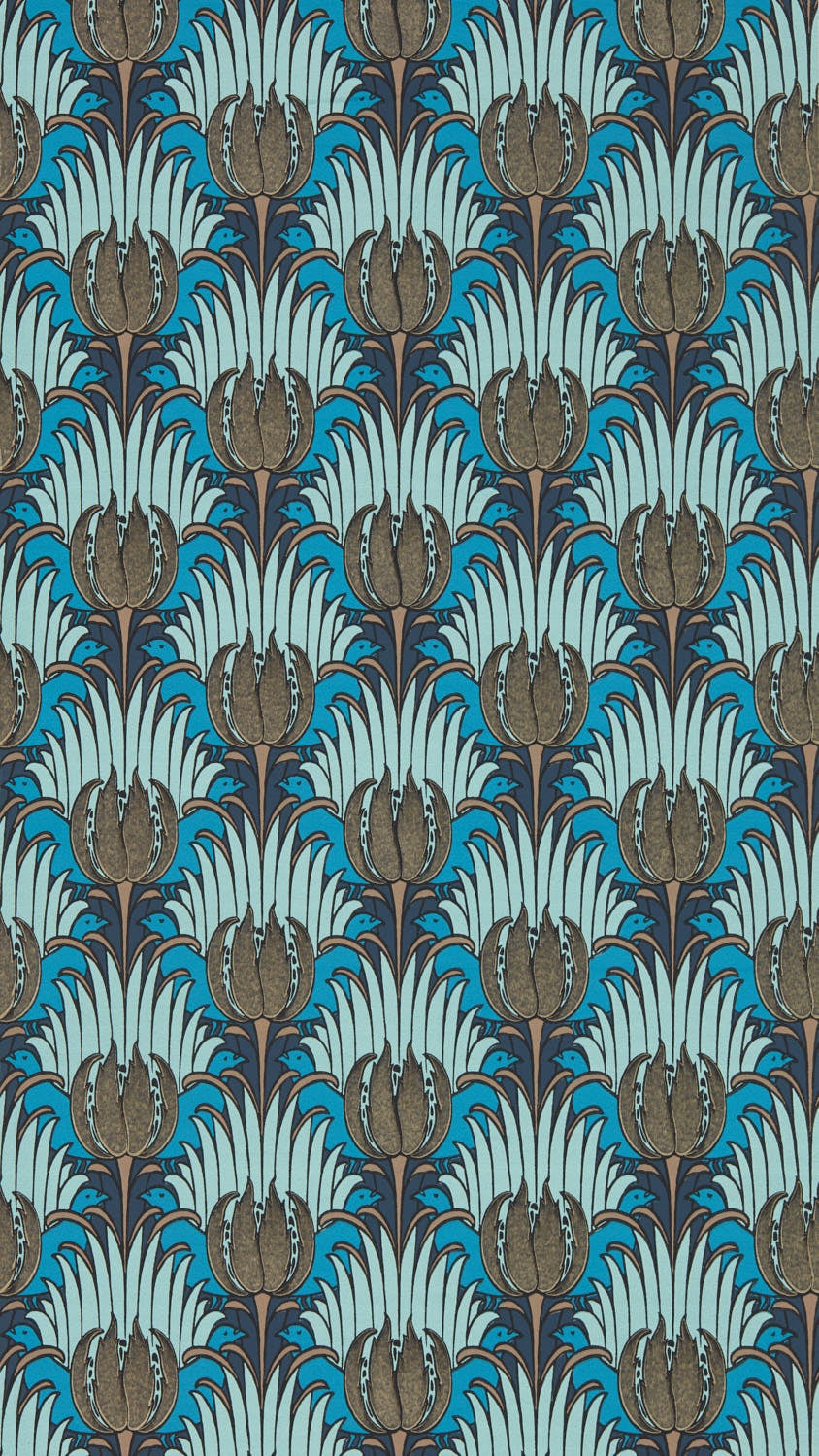 Morris & Co - Tulip & Bird Opal & Seafo Bedford Park Wallpapers