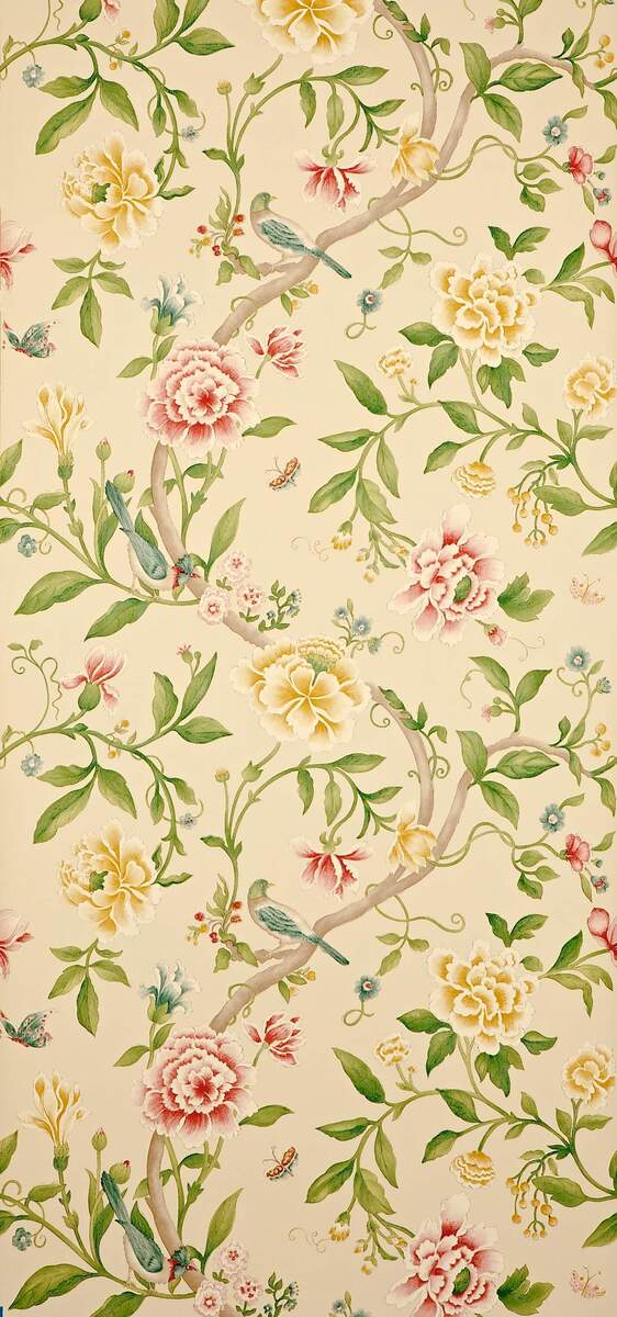 Porcelain Garden Red/Beig Sanderson One Sixty Wallp