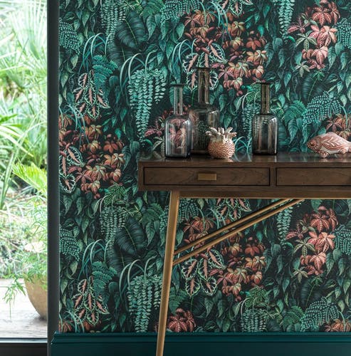 Osborne & Little - Green Wall Lamorran Green Wall Peaco