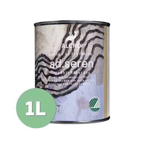 ad.seren Helmatt - Valfri kulör - 1L Täckfärg (Outlet)