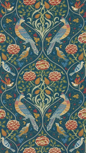 Morris & Co - Seasons By May Indigo Melsetter Wallpapers