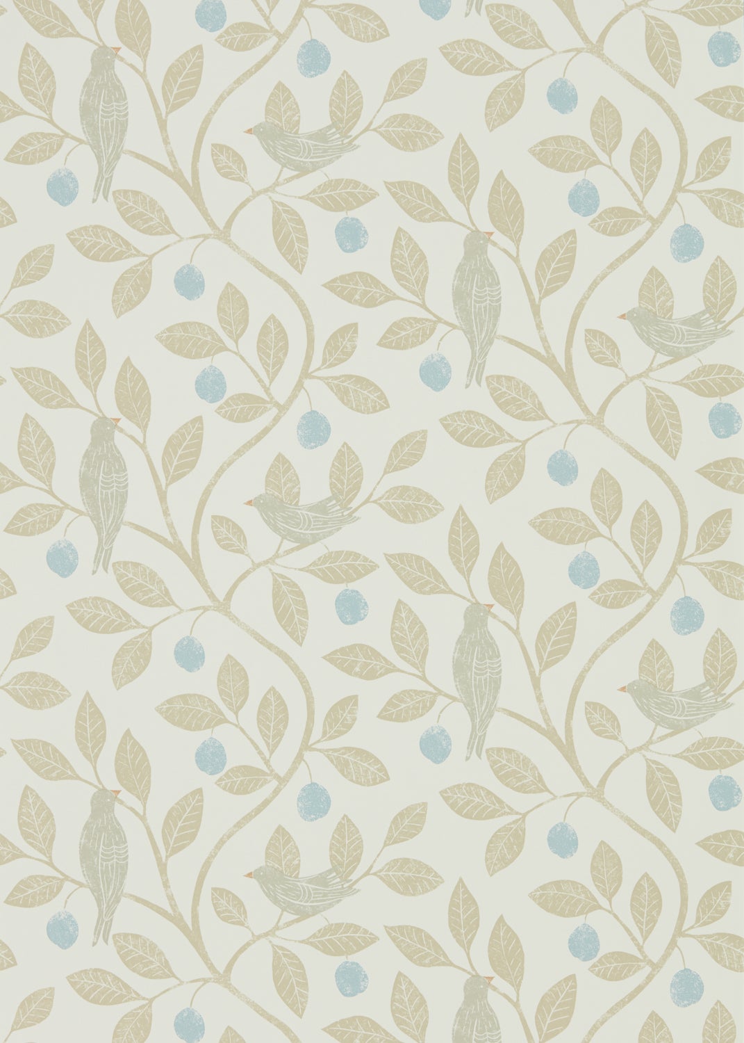 Sanderson - Damson Tree Denim/Barley Potting Room Wallpapers