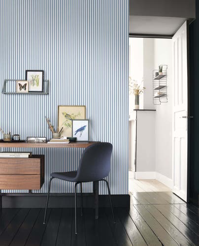 Casadeco - Rayures Bleu Marine Once Upon A Time 2