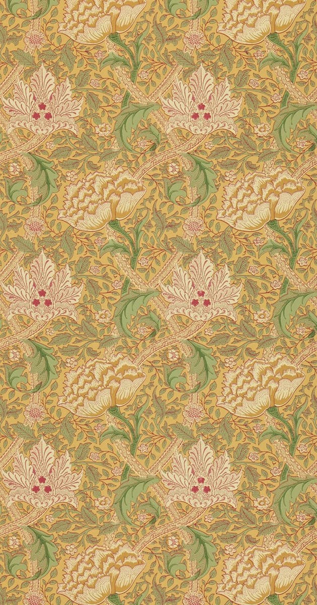 Morris & Co - Windrush Gold/Thyme Morris and Friends Wallpa