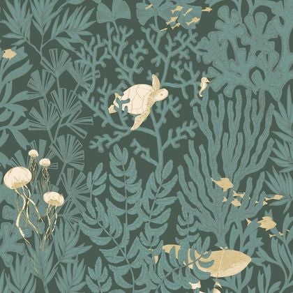 Casadeco - Atlantide Vert Kelp Voyage Onirique