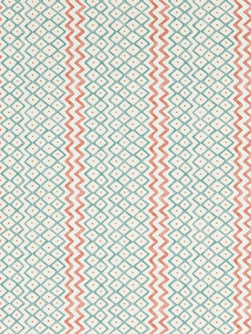 Sanderson - Khes Udaipur Blue/Aleppo Pepper