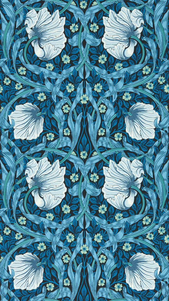 Morris & Co - Pimpernel Midnight/Opal Bedford Park Wallpapers