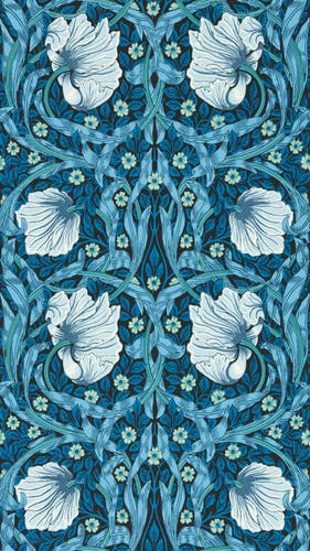 Morris & Co - Pimpernel Midnight/Opal Bedford Park Wallpapers