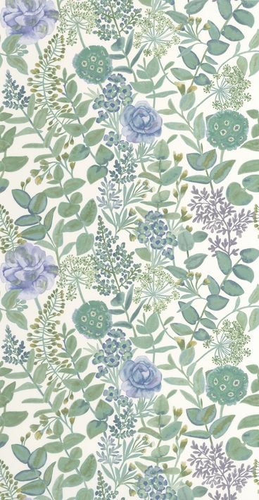 Casadeco - Garden Flowers Bleu / Ver Soliflore