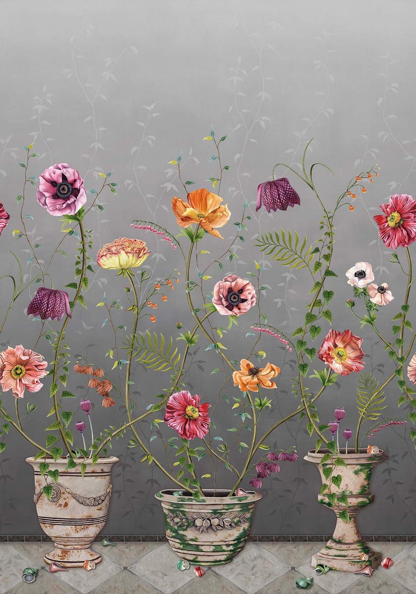 Osborne & Little - Lamorran Lamorran Charcoal.