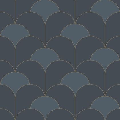 Casadeco - Theatre Bleu Orage Twenties