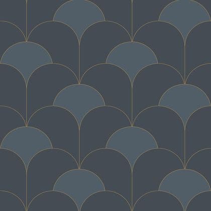 Casadeco - Theatre Bleu Orage Twenties