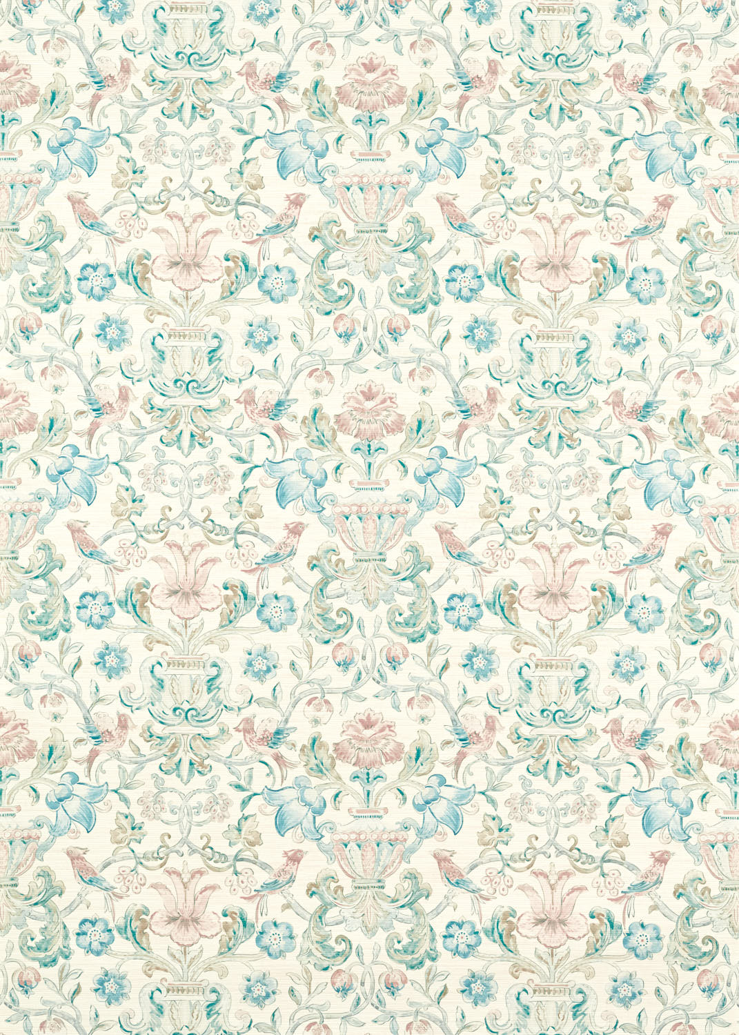 Zoffany - Pompadour Print Mineral Cotswolds Manor Wallpaper