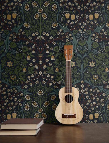 Carma - Peel & Stick Victorian Garden Midnight Blue & Evergreen NW44522