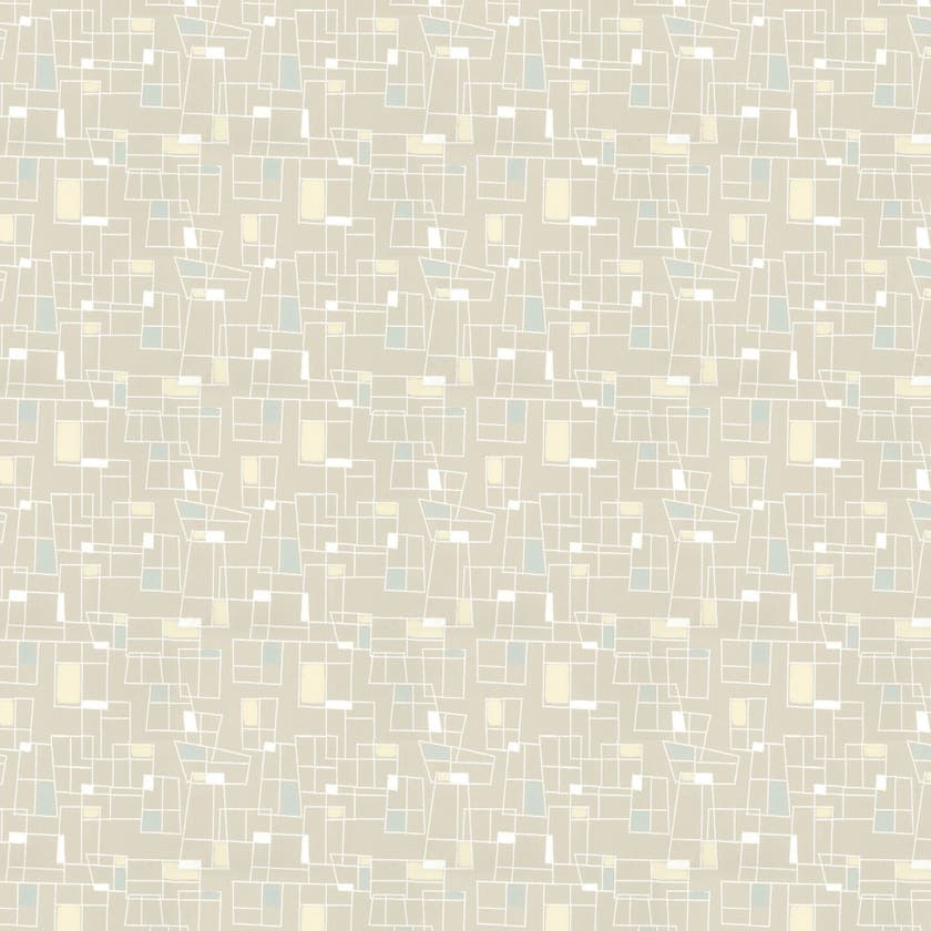 Lim & Handtryck - Rutor - Grå/ljusblå K44-41