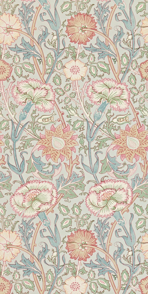 Morris & Co - Pink & Rose Eggshell/Rose Morris and Friends Wallpa