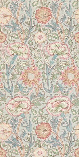 Morris & Co - Pink & Rose Eggshell/Rose Morris and Friends Wallpa