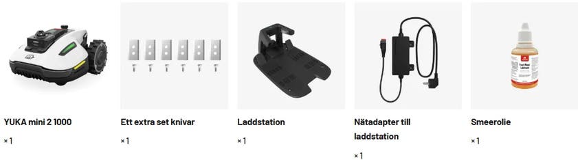 Robotgräsklippare Yuka Mini 2 1000