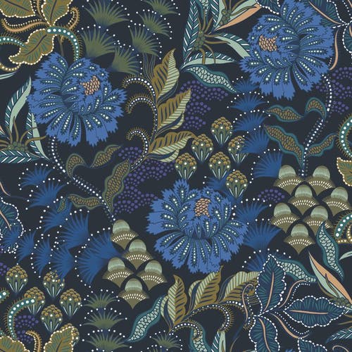Casadeco - Bloomsbury Bleu Indigo Derby
