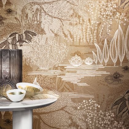 Casamance - Jasmin Doré/Noir Square Jasmin