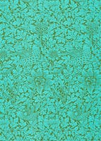 Bird & Anemone Olive/Turq Queen Square Wallpapers