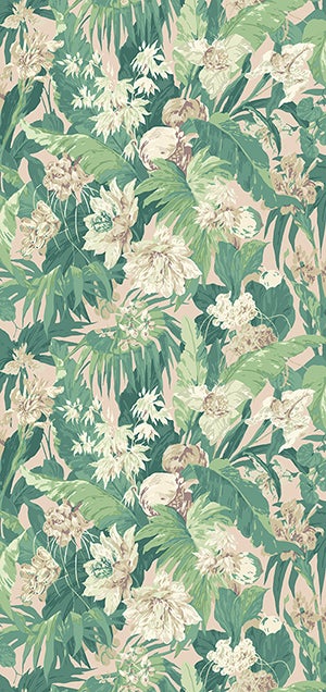 GP&J Baker - Original Tropical Flower Blush Green BW45132-5