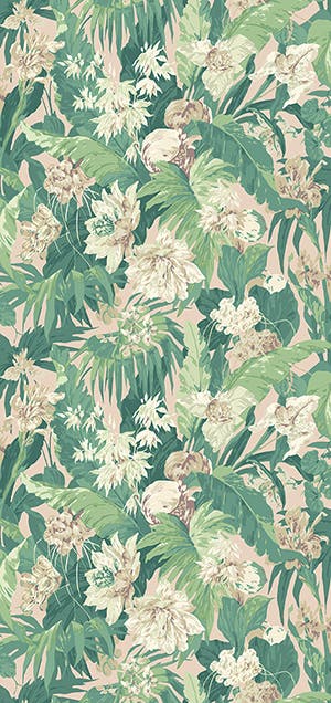 GP&J Baker - Original Tropical Flower Blush Green BW45132-5