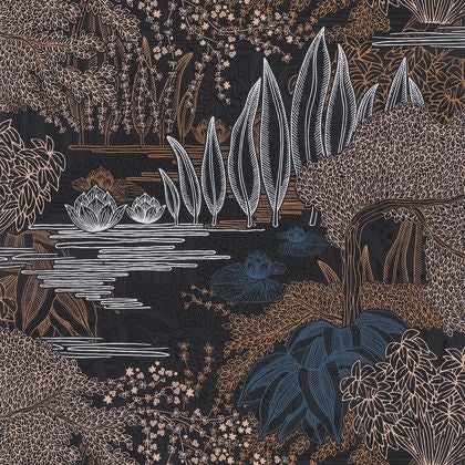 Casamance - Jasmin Encre/Cuivre Square Jasmin