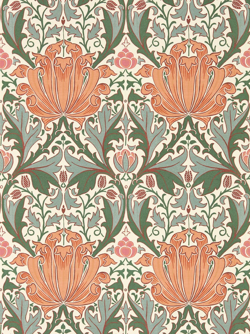 Helena Peach/Teal Morris and Friends Wallpa