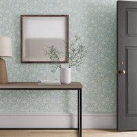 Mallow Powder Blue Simply Morris Wallpapers