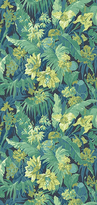 Original Tropical Flower Indigo Teal BW45132-6