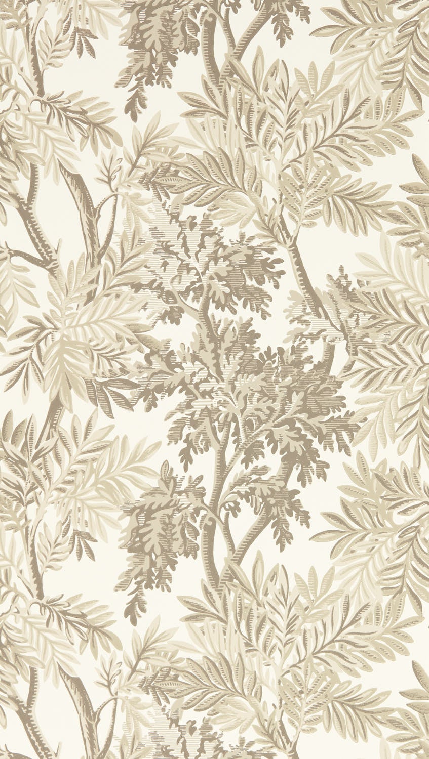 Sanderson - Tapestry Trees Raw Chocol Country Woodland Wallcove