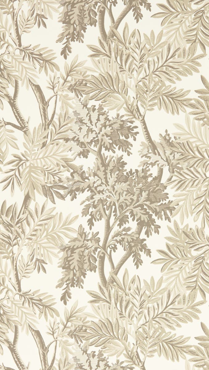 Sanderson - Tapestry Trees Raw Chocol Country Woodland Wallcove