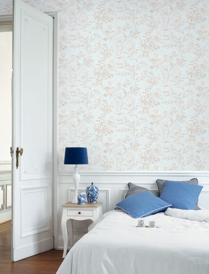 Casadeco Arbre Taupe /Bleu Doux