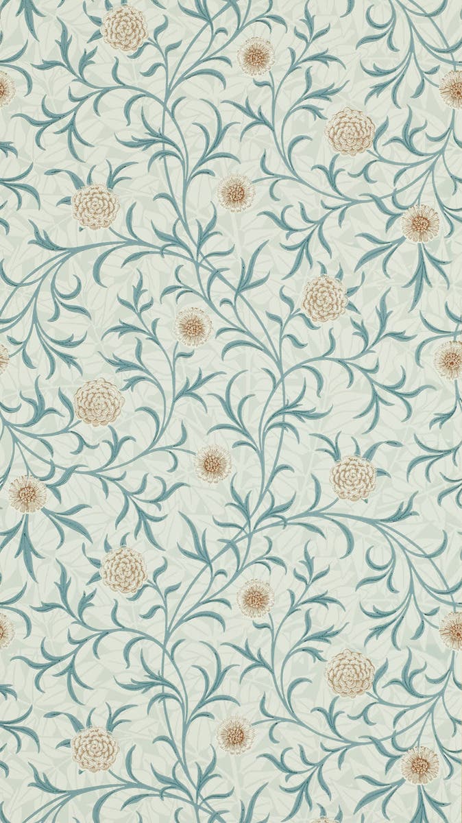 Scroll Loden/Slate Morris and Friends Wallpa