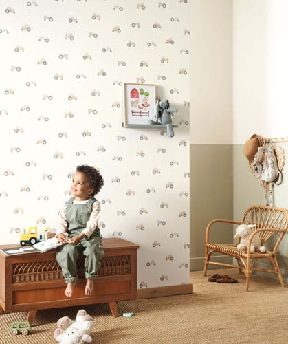 Casadeco - Vintage Tractor Naturel Once Upon A Time